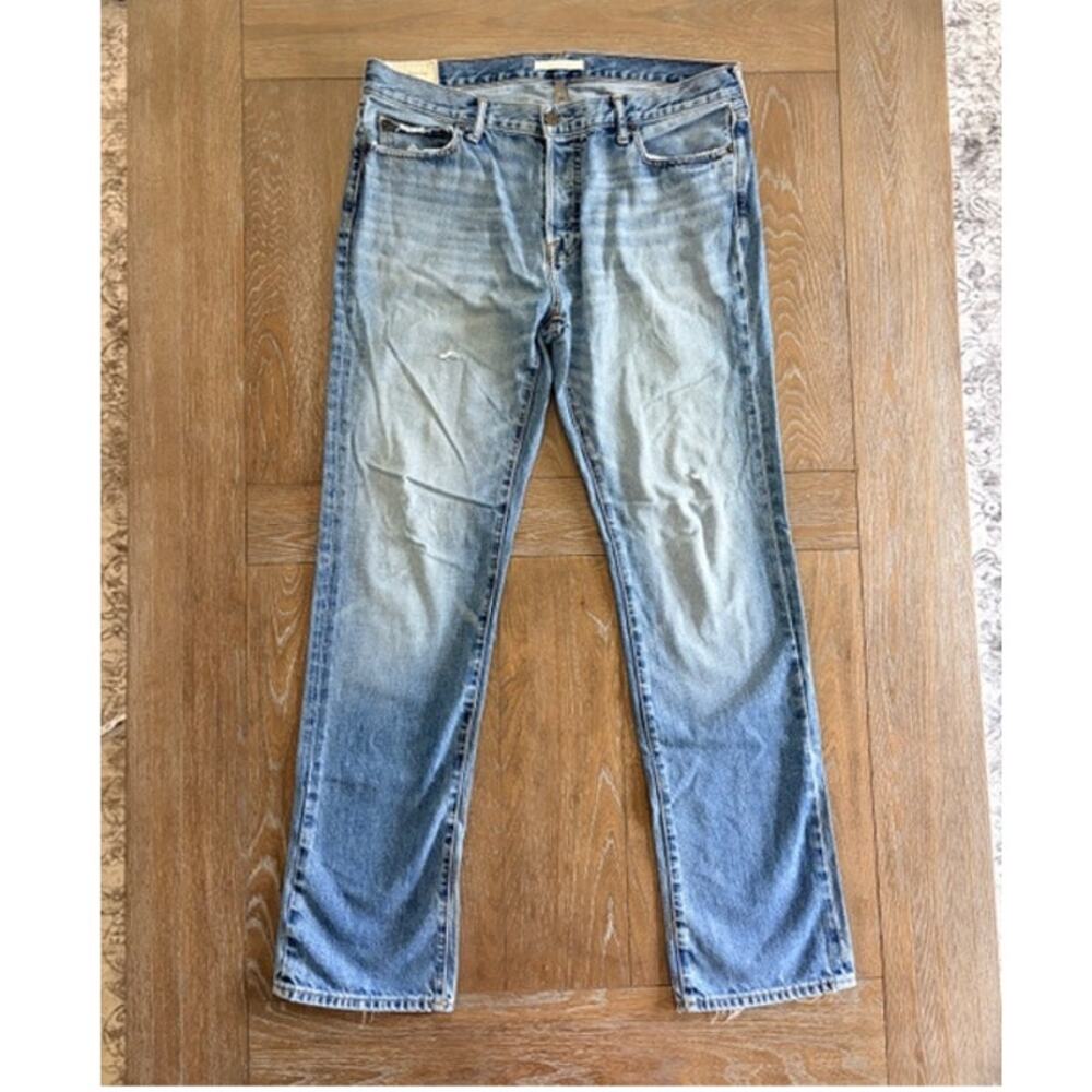 Abercrombie and Fitch Classic Straight Jean 34x34 Mens Blue Denim Rugged Y2K A&F